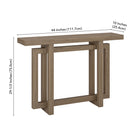 Hudson&Canal Breslow 44"W Console Table - Antiqued Grey Oak-Product Dimensions: 10" L x 44" W x 29.5" H