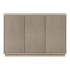 Hudson&Canal Alston 48"W Buffet Table - Alder White-Features 3 doors with two storage cabinets and adjustable shelves