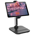 ShoppingAll Fully Adjustable Portable Tablet Stand for 4.7"-13" Phone/Tablet - Black-Fully Adjustable & Ergonomic - The 360° rotating clip and 180° flexible arm allow for easy height and angle adjustments, reducing neck, eye, and wrist strain for a comfortable hands-free experience.