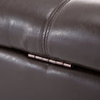 HOMCOM Storage Ottoman Bench with Solid Wood Legs - Brown-Colour: Brown