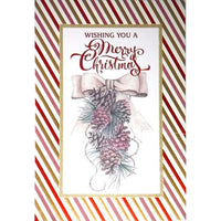 Rosedale Gold 5-1/2" x 8" Christmas Greeting Cards/Envelopes - 6 Pack-Card shop quality greeting cards