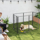 PawHut 6-Panel Foldable Dog Playpen with Door & Strap - 39" H-Door has a secure latch for safety and easy access