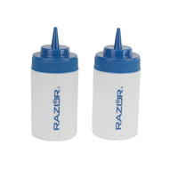 Razor Squeeze Bottle Set - 2 Pack-2-pack plastic squeeze bottle dispensersIdeal for holding oil, water, dressings or vinaigrettes to use when cooking.