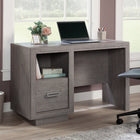 Sauder Hayes Garden Desk - Ashen Oak-Open shelf provides additional storage space for paper, files and supplies