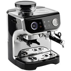 HOMCOM Espresso Machine with Built-in Grinder and Milk Frother - Black-Select single or double shots to customize the strength of each espresso pull