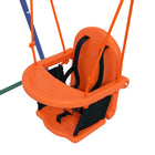 Outsunny 2 In 1 Toddler Swing Set with Safety Harness for Baby - Kids-Includes ground stakes to keep it secure to the ground 