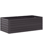 Outsunny Raised Garden Bed - 71" L x 35" W x 23" H - Dark Grey-Protect the plants from submergence 