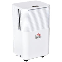 HOMCOM 1260 sq. Ft Portable Quiet Dehumidifier with 3 Modes - White-Powerful moisture removal (up to 21pint/day dehumidification), 4pint water tank