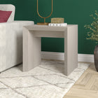Hudson&Canal Oswin 22"W Rectangular Side Table - Alder White-Features easy assembly