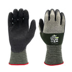 SHOWA 344MFT Pro Natural Rubber Latex Textured Grip Glove - Microfiber Liner - Black/Grey - Medium -13-gauge seamless knit engineered microfiber liner