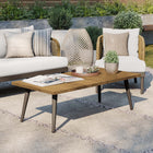 Modway Meadow Outdoor Patio Teak Wood Coffee Table - Natural Taupe-Natural Teak Wood