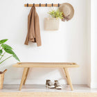 Modway Saoirse 47" Wove Rope Wood Bench - Natural-Foot Pads for Floor Protection