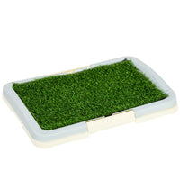 PawHut 18" L Artificial Grass Dog Pee Pad - Blue-A realistic outdoor experience with artificial grass turf 