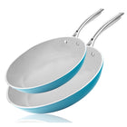 Gotham Steel Ocean Blue Frying Nonstick Pan Set - 2 Pieces-Everyday Frying Pan Set: Rely on this this frying pan set for your everyday cooking needs. Stir fry foods, cook eggs, braise and sear meats, or anything else you’d like while the nonstick coating ensures an easy food release. Throw it in the dishwasher after use for a quick cleanup
