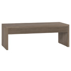 Hudson&Canal Lawrence 48"W Rectangular Coffee Table - Antiqued Grey Oak-A modern contemporary design for your living room, den, and more