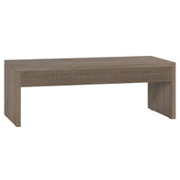 Hudson&Canal Lawrence 48"W Rectangular Coffee Table - Antiqued Grey Oak-A modern contemporary design for your living room, den, and more