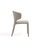 Manhattan Comfort Conrad 20.47" Mid-Century Modern Woven Tweed Upholstered Dining Chair - Wheat - Set of 4-Seat Height: 17.3"