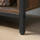 HOMCOM Industrial 35.5" L Sideboard - Rustic Brown-Anti-tipping design helps prevent it from tipping over