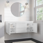 Modway Render 48" Single Sink Compatible Bathroom Vanity Cabinet - White-Full-Extension Drawers
