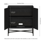 Hudson&Canal Brighton 28"W Accent Cabinet - Black Grain-8