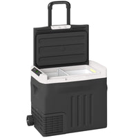 Outsunny 12 Volt Car Fridge Refrigerator with LED Light-42 quart (40 L) capacity with internal divider enhances organisation