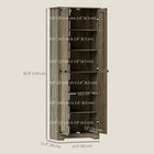 HOMCOM 67" H Farmhouse Pantry Cabinet - Distressed Grey-Anti-tipping design ensures safety and stability 