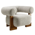 Modway Jace Boucle Accent Chair - River Rock-Textured Boucle Fabric