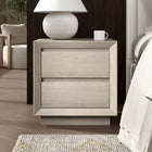 Hudson&Canal Emmett Rectangular Nightstand - 24" W - Alder White-Finished in wood-look alder white