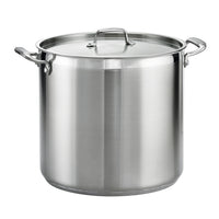 Tramontina Gourmet 24 Qt Tri-Ply Stainless Steel Stock Pot with Lid-Premium 18/10 stainless steel impact-bonded tri-ply base construction