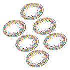 Ashley Productions Magnetic Whiteboard Eraser - Oval Confetti - 6 Pack-Attractive whiteboard eraser for classroom decoration