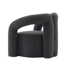 Manhattan Comfort Darian 32.68" Modern Boucle Upholstered Accent Chair - Black - 2 Pack-Commercial Grade Tested with Weight Capacity of 440 Lbs