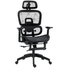 HOMCOM Ergonomic High Back Mesh Office Chair - Black-135 degree reclining back. Three-level adjustable. Lie back to the position you want