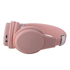 Basic Tech Wireless Over The Ear Foldable Headphones - Pink-Built-in microphone
