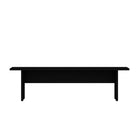 Manhattan Comfort Nomad 67.91" Modern Dining Bench - Black-Rustic Style Bench with Wood-Grain Details and H Base
