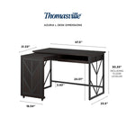 Thomasville Azuria 48" W Desk With Pull-Out Return And Power Center - Espresso -1 Year Limited Manufacturer Warranty