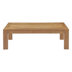 Modway Upland Outdoor Patio Wood Coffee Table - Natural-Richly textured wood grain