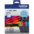 Brother Genuine LC402 INKvestment Tank Ink Cartridge Set - Standard Yield - Colour-Yields up to 550 pages per standard-yield cartridge