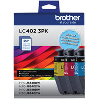 Brother Genuine LC402 INKvestment Tank Ink Cartridge Set - Standard Yield - Colour-Yields up to 550 pages per standard-yield cartridge