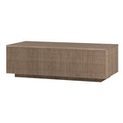 Hudson&Canal Reyes 48"W Rectangular Coffee Table - Antiqued Grey Oak-Tabletop features a weight capacity of 75 lbs