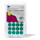 Charles Leonard Colour Coding Labels,.75", Green, 12000 Pack (CHL45125)-Self-sticking removable labels