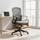 Zuo Delo Office Chair - Grey-Chair Weight Capacity: Supports up to 285 lb