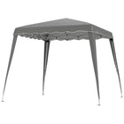 Outsunny 8 ft W x 8 ft L Pop Up Canopy Foldable Outdoor Canopy Tent with Bag - Grey-Suitable for organizing a small party, a picnic, beach outings, etc