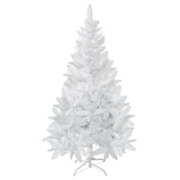 HOMCOM 5' Artificial Christmas Pine Tree with Auto Open - White-Lush with pine tree tips that provide a healthy, natural look 