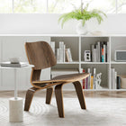 Modway Fathom Wood Lounge Chair - Walnut-Wood Grain Veneer