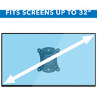 Mount-It! Single Stud Tilt & Swivel TV Wall Mount for 19" to 32" TVs-Profile depth: 2.6 in