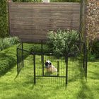 PawHut Heavy Duty 8-Panel Dog Playpen with Door for Medium Dogs - 31.5" H-Keeps your pet safely confined while offering more space to play, sleep, and exercise