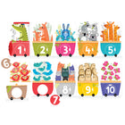 Banana Panda Make-a-Match Puzzle - Number Train-Matching Fun on the Farm - little kids put together 6 large 4-piece puzzles, then mix and match the circular pieces - a toddler matching game and puzzle set all-in-one