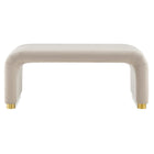 Modway Koda Performance Velvet Waterfall Ottoman - Brass/Almond-Assembly Required