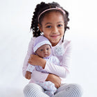 JC Toys La Baby Soft 11" Baby Doll - Purple with Blanket - African-American-7