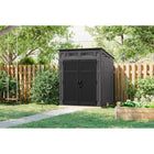 Suncast Modernist Storage Shed - 6' x 5' - Peppercorn/Black-All weather construction provides water resistance and UV protection.